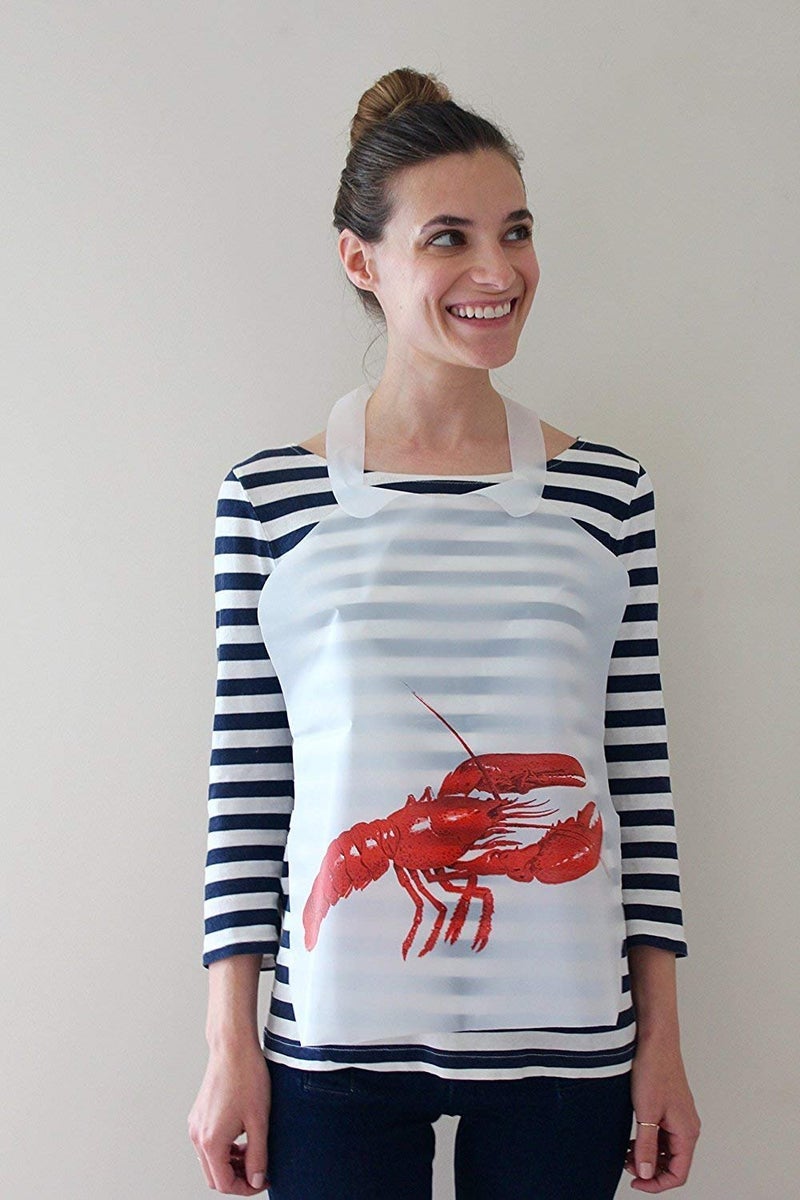 Tidi 25 Pack Disposable Plastic Lobster Bibs - Image 2
