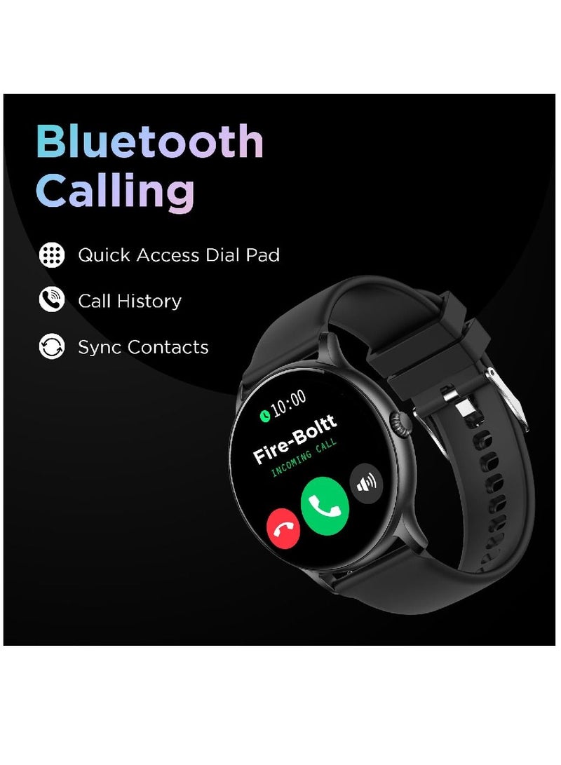 Zoom Plus Bluetooth Calling Round Dial Full Touch Multi-Function Smartwatch For Men & Women Black - Image 2