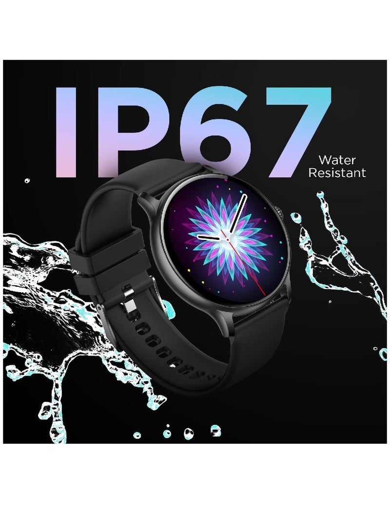 Zoom Plus Bluetooth Calling Round Dial Full Touch Multi-Function Smartwatch For Men & Women Black - Image 3