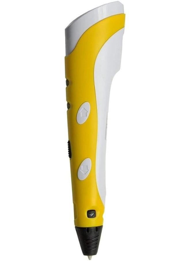 Executive LLC - 3D Printing Pen With Adjustable Speed And Temperature For Kids Use For Creativity and 3D Design (USB Plug) Yellow - Image 1