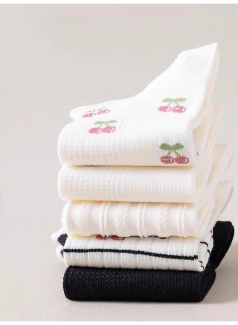 مجموعة من ست جوارب كاجوال خليط قطني قصيرة - Image 2