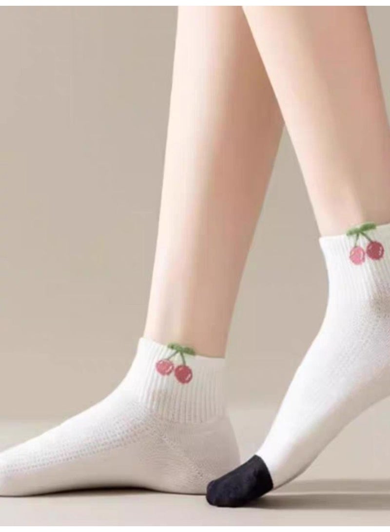 مجموعة من ست جوارب كاجوال خليط قطني قصيرة - Image 3