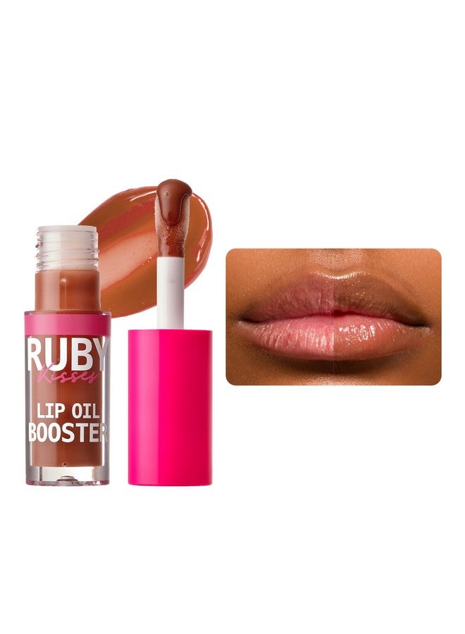 روبي كيسيز معزز زيت الشفاه، ملمع شفاه مرطب بمزيج من الزيوت الطبيعية المغذية، عصا كبيرة لسهولة الاستخدام، تركيبة غير لاصقة (وافل العسل) - Image 1