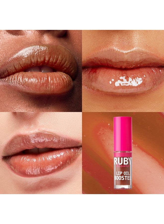 روبي كيسيز معزز زيت الشفاه، ملمع شفاه مرطب بمزيج من الزيوت الطبيعية المغذية، عصا كبيرة لسهولة الاستخدام، تركيبة غير لاصقة (وافل العسل) - Image 3