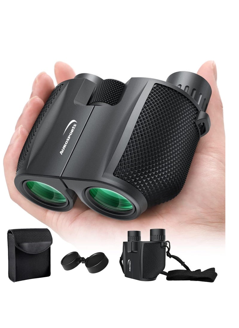 Aurosports Aurosports 10x25 Binoculars for Adults and Kids, Large View Compact Binoculars with Low Light Vision, Easy Focus Small Binoculars for Bird Watching Outdoor Travel Sightseeing Concert Hunting Hiking  - Image 1