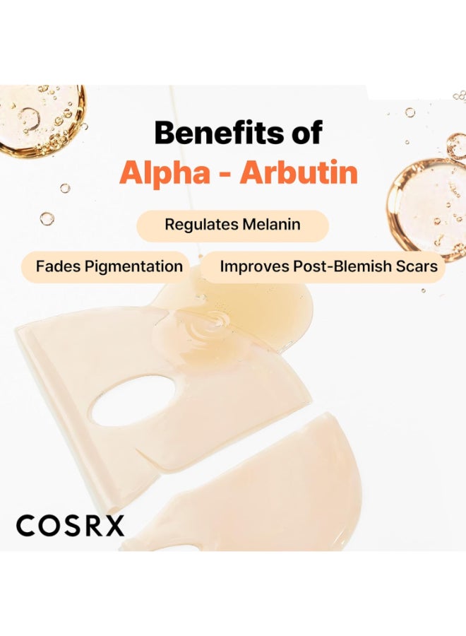 COSRX The Alpha-Arbutin Discoloration Care Hydrogel Face Masks - 3 EA Alpha-Arbutin - Image 4