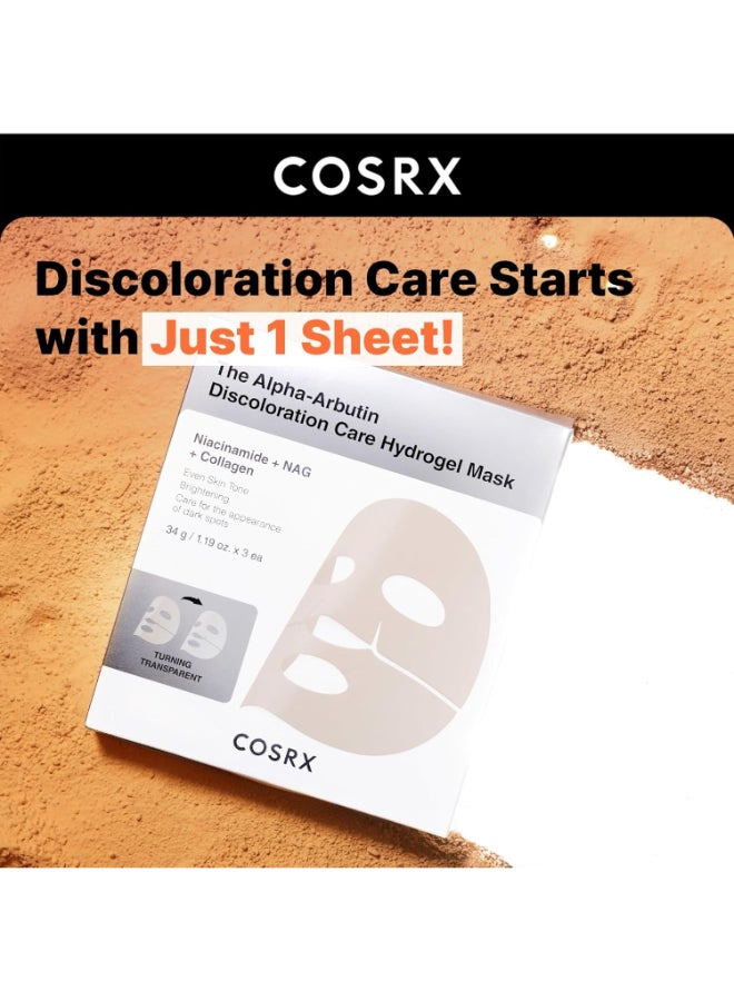 COSRX The Alpha-Arbutin Discoloration Care Hydrogel Face Masks - 3 EA Alpha-Arbutin - Image 3