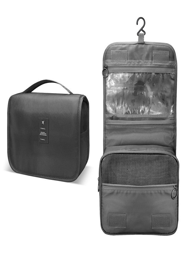 Lcsmaokin Large Capacity Toiletry Bag Travel Bag with Hanging Hook for Men and Women Waterproof Travel Cosmetic Bag Bathroom Storage Bag for Brushes Set, Full-Sized Shampoo, Toiletries, Accessories, - Image 2