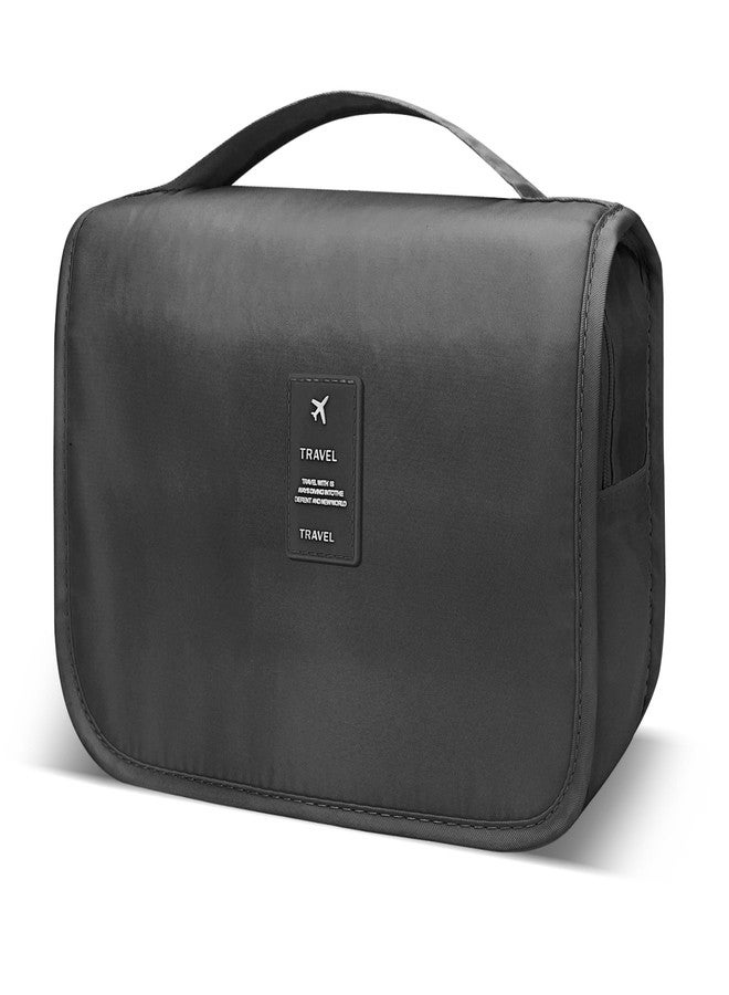 Lcsmaokin Large Capacity Toiletry Bag Travel Bag with Hanging Hook for Men and Women Waterproof Travel Cosmetic Bag Bathroom Storage Bag for Brushes Set, Full-Sized Shampoo, Toiletries, Accessories, - Image 1
