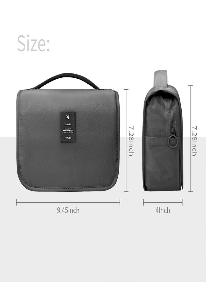 Lcsmaokin Large Capacity Toiletry Bag Travel Bag with Hanging Hook for Men and Women Waterproof Travel Cosmetic Bag Bathroom Storage Bag for Brushes Set, Full-Sized Shampoo, Toiletries, Accessories, - Image 5