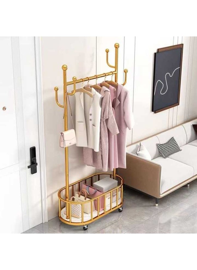 100CM Freestanding Clothes Rack with Storage Base – Space-Saving Organizer for Shoes, Bags & Daily Wear (170×100×35cm)