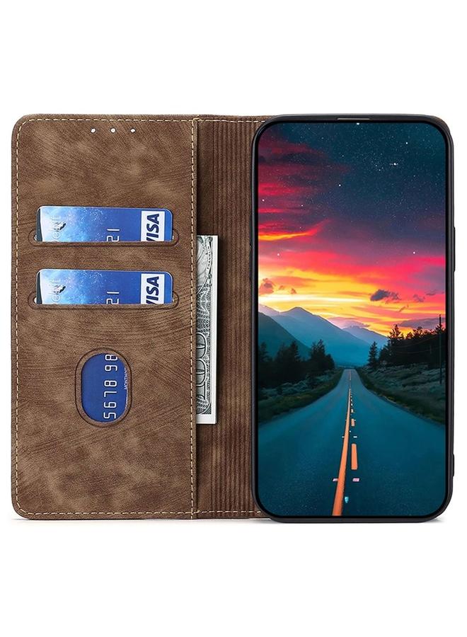erorex Case For vivo V29e 5G RFID Anti-theft Brush Magnetic Leather Phone Case - Image 3