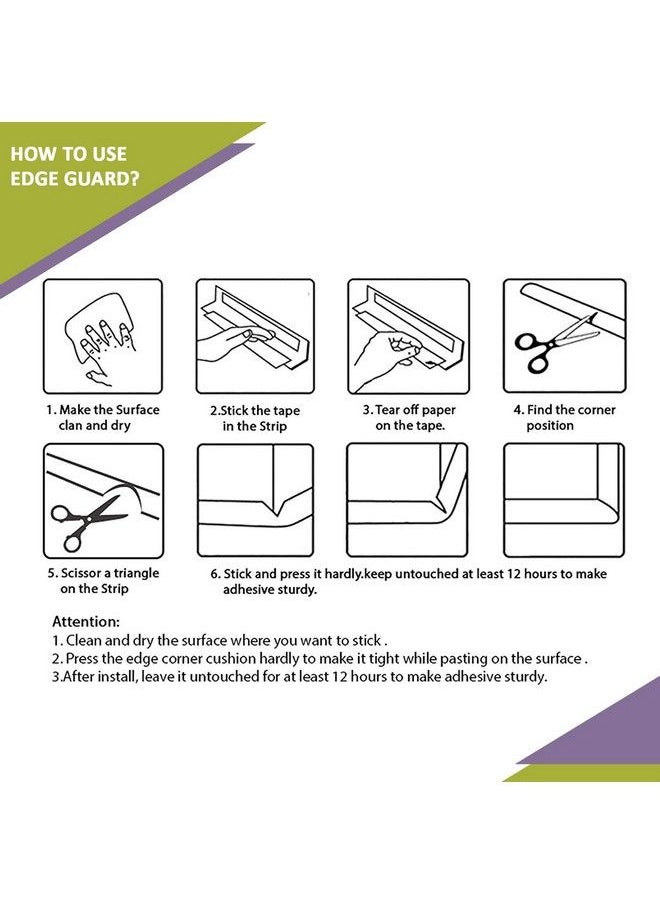 Safe-O-Kid (Set Of 5) Baby Proofing Combo Of L Shaped 2 Mtr Medium Edge Guard With 4 Corner Protectors For Sharp Edges For Babiesd. Brown  - Image 4