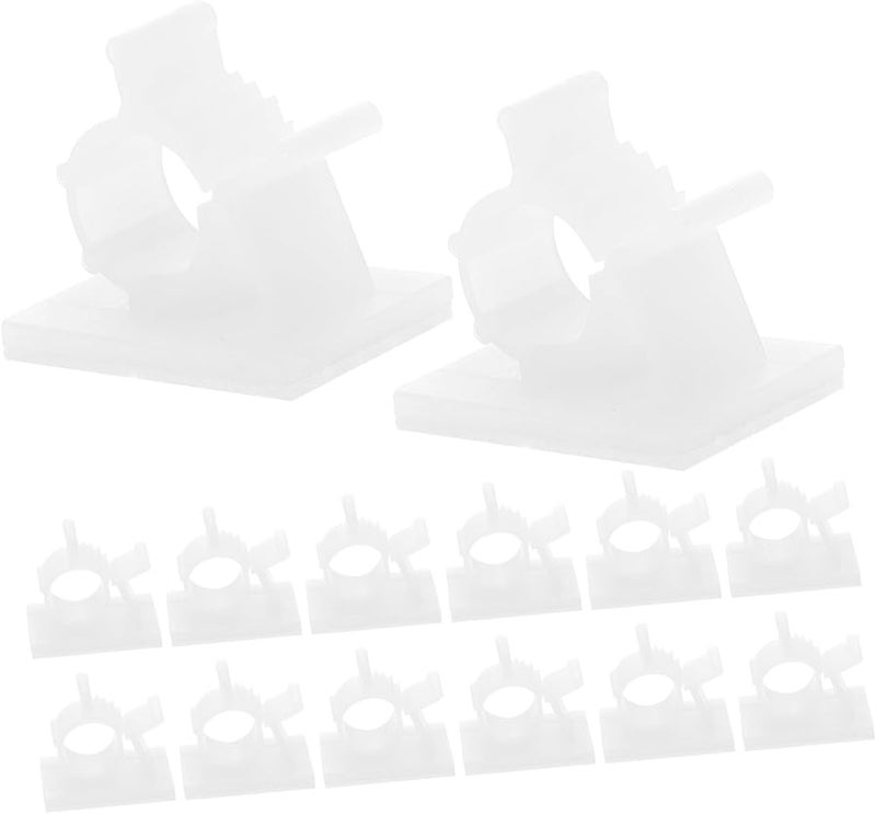 TEHAUX 100 قطعة مشابك حامل الحبل ذاتية اللصق 1 عبوة لتنظيم الأسلاك والكابلات - Image 1