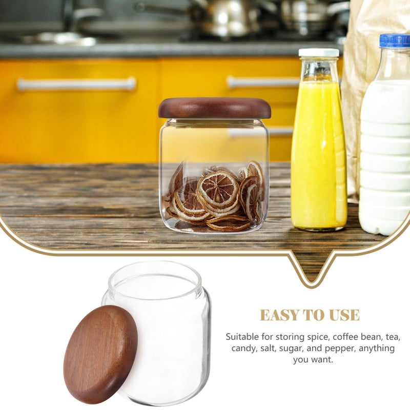 Kichvoe Airtight Glass Food Canister Jar Storage For Candy Tea Snacks As Shown 1 - Image 5