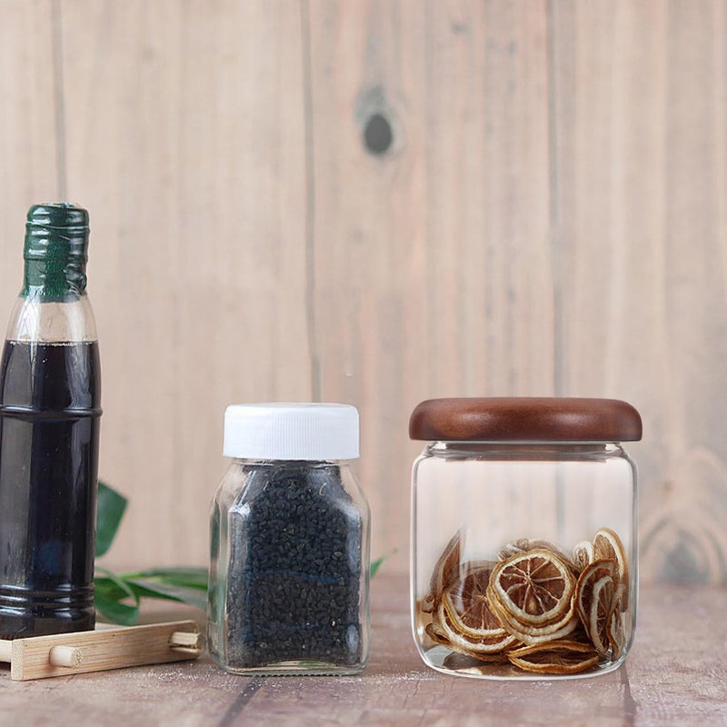 Kichvoe Airtight Glass Food Canister Jar Storage For Candy Tea Snacks As Shown 1 - Image 3