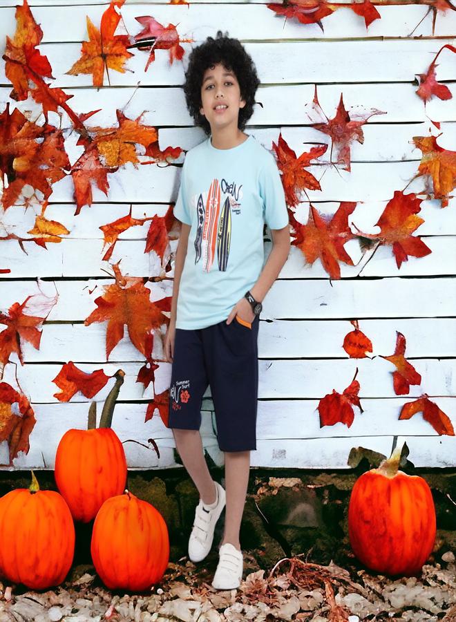 تشويس بيجامة قطنية راقية للأولاد (14 عامًا) - سلسلة صيف 2024 - صفات مرنة وألوان زاهية لطقم أنيق ومريح, احصل عليه الآن من 🌈 تشويس - Image 5