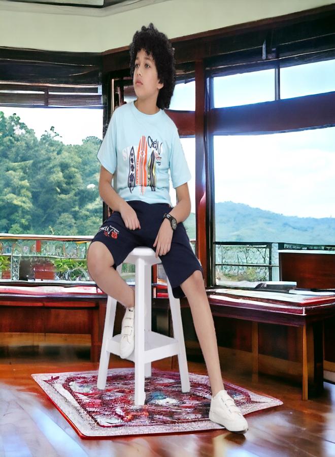 تشويس بيجامة قطنية راقية للأولاد (14 عامًا) - سلسلة صيف 2024 - صفات مرنة وألوان زاهية لطقم أنيق ومريح, احصل عليه الآن من 🌈 تشويس - Image 3