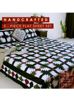 TARZ Luxuriate in a Restful Slumber with our Exquisite Handcrafted Rallie Bed Sheet Set - Includes 4 Expertly Stitched Pillow Cases - Unparalleled Softness and Comfort - Generously Sized at 320 x 250 cm.  - Image 2