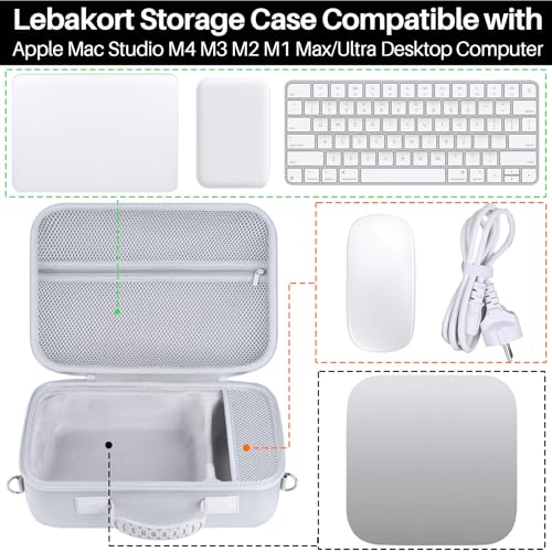 Lebakort Storage Case Compatible with Apple Mac Studio M4 M3 M2 M1 Max/Ultra Desktop Computer (Storage Case for Computer) - Image 3
