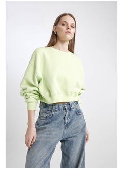 Woman Cropped Fit Knitted Sweat Shirt - pzsku/ZDDFABE419C4B18A9653AZ/45/_/1708518069/743800f6-258f-4b21-8eae-40374a82f83e