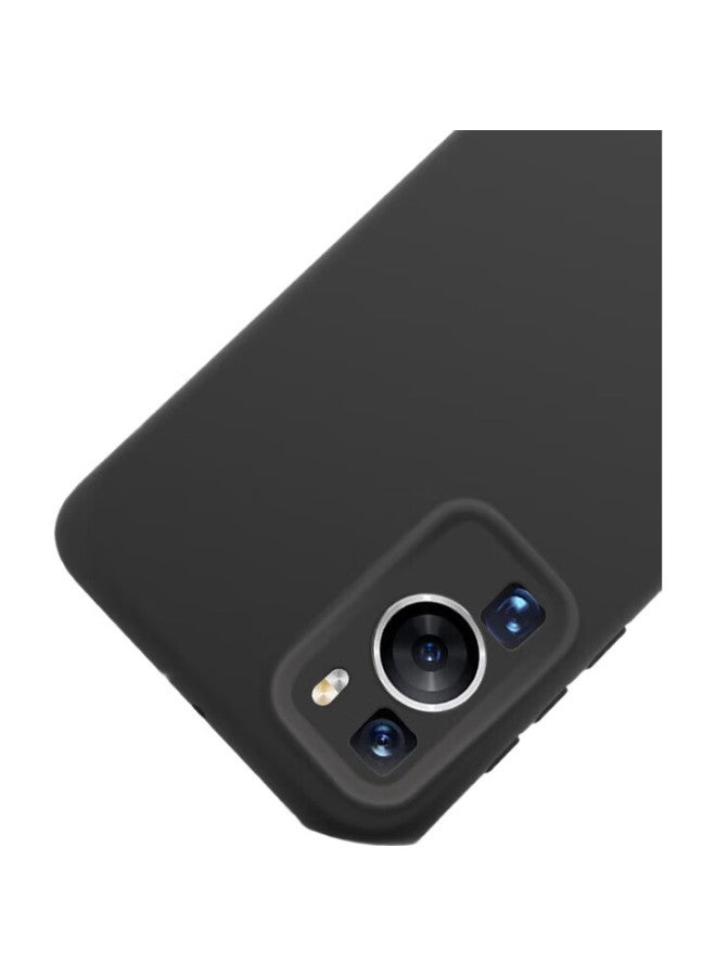 Shangsu Barbarian Era Liquid Silicone Soft Shell Case For Huawei P60/P60 Pro, Full Coverage Lens Protection, Anti-Drop, Anti-Fingerprint, Unisex Solid Color Simple Style Cover, Black - Image 3