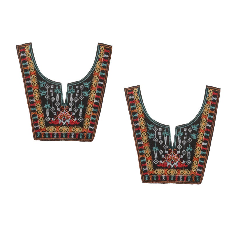 2pcs Ethnic Style Embroidered Applique Decorative DIY Clothes Patch Sewing Embroidery Patch DIY Supply - Image 1