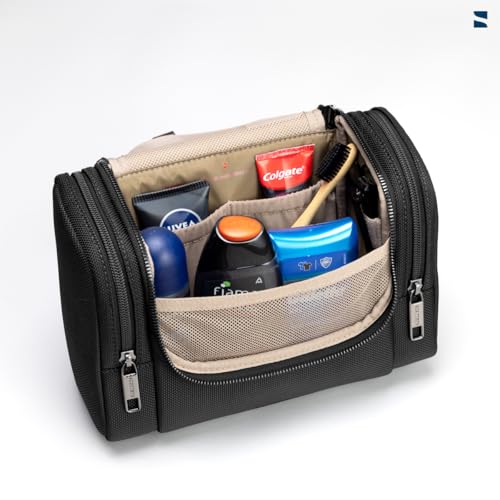 scarters Hygiene | Dopp Kit | Premium Travel Pouch | Toiletry Pouch for Men | Hanging Travel Toiletry Bag | Toiletry Organizer for Travel | Travel Kit for Men (Black) - Image 2
