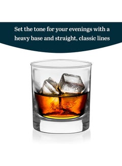LIBBEY 917Cd Heavy Base Rocks Glasses Set Of 12, Rocks Whiskey Glasses Set With Simple Lines, Dishwasher Safe Cocktail Drinking Glasses, Ideal Rocks Glassware For Special Moments  - Image 2