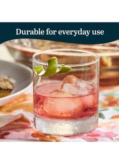 LIBBEY 917Cd Heavy Base Rocks Glasses Set Of 12, Rocks Whiskey Glasses Set With Simple Lines, Dishwasher Safe Cocktail Drinking Glasses, Ideal Rocks Glassware For Special Moments  - Image 5
