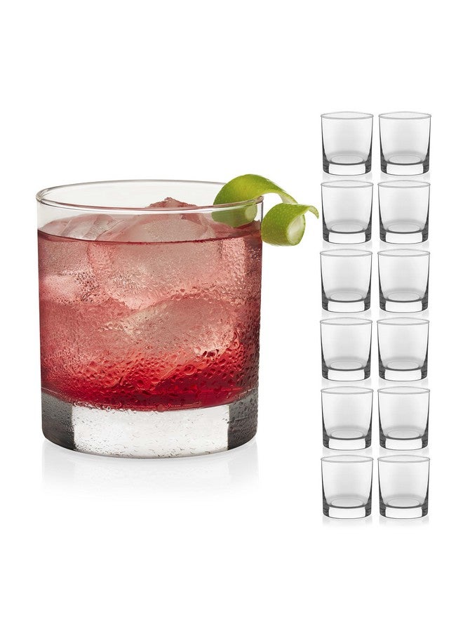 LIBBEY 917Cd Heavy Base Rocks Glasses Set Of 12, Rocks Whiskey Glasses Set With Simple Lines, Dishwasher Safe Cocktail Drinking Glasses, Ideal Rocks Glassware For Special Moments - Image 1
