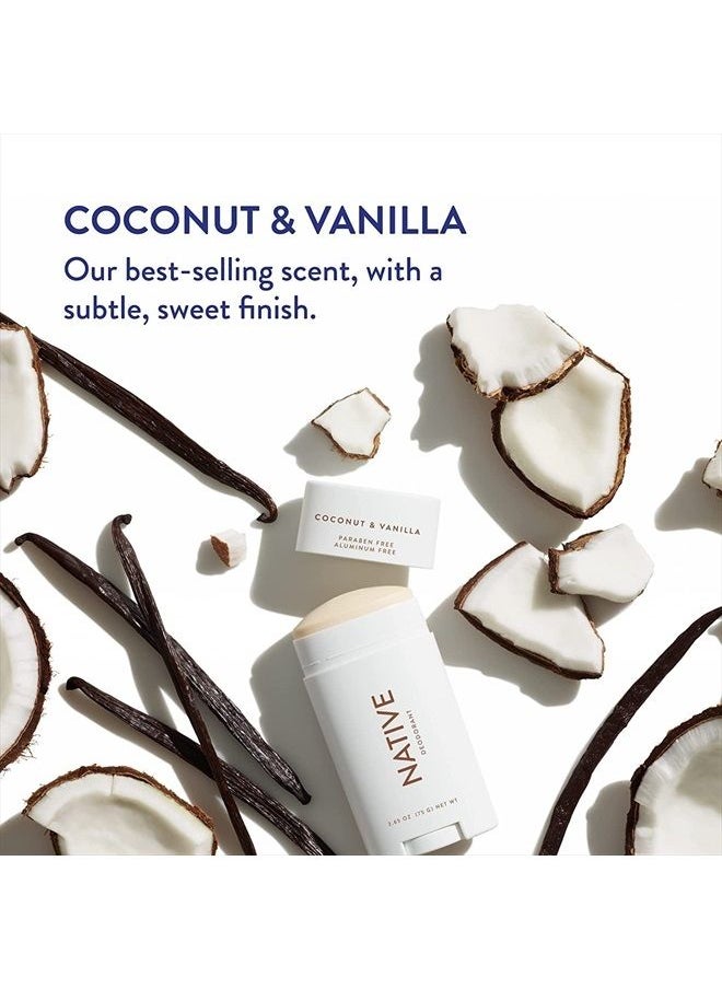 native Deodorant | Natural Deodorant for Women and Men, Aluminum Free with Baking Soda, Probiotics, Coconut Oil and Shea Butter | Coconut & Vanilla - Pack of 3  - Image 5