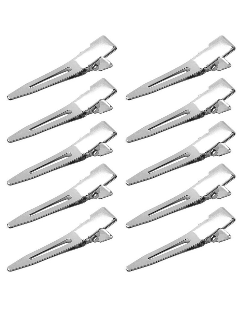 50 Pcs Curl Clips, Single Prong Clips Metal Crocodile Hair Styling Accessories Section Small for Curly Extensions DIY (1.75")