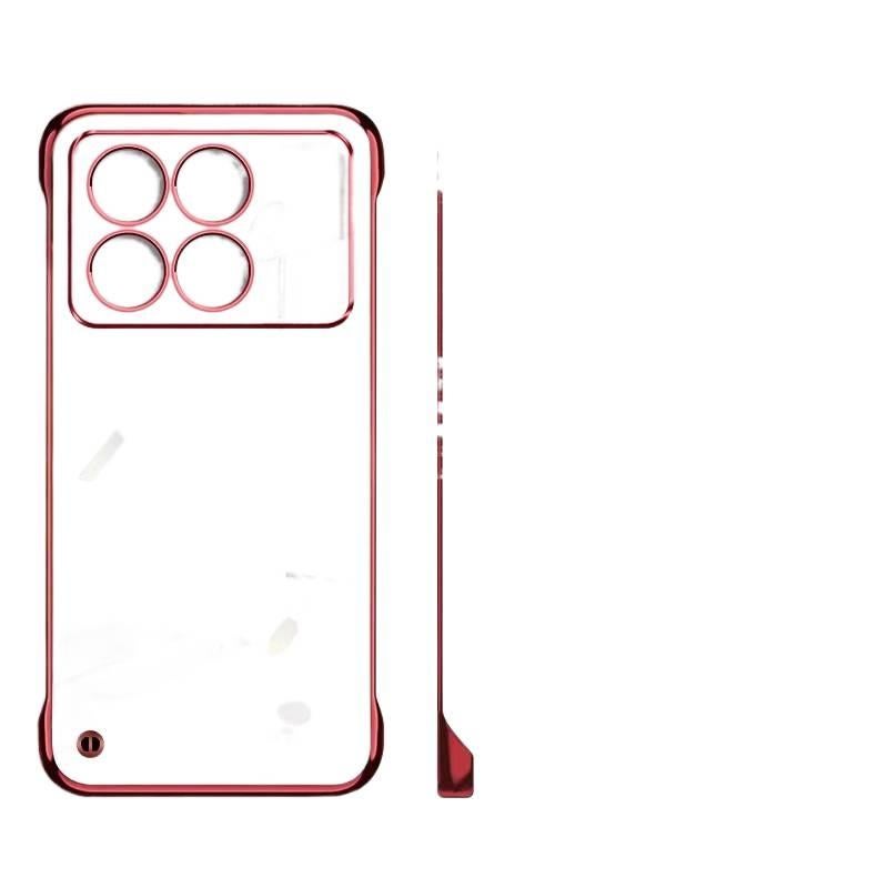 BB غطاء واقي بPC لـ Redmi Note 14 مع مقاوم للصدمات وحماية من السقوط مع مقاوم للصدمات مع تصميم بدون إطار مع مقاوم للخدش باللون أحمر باللون الأحمر - Image 1