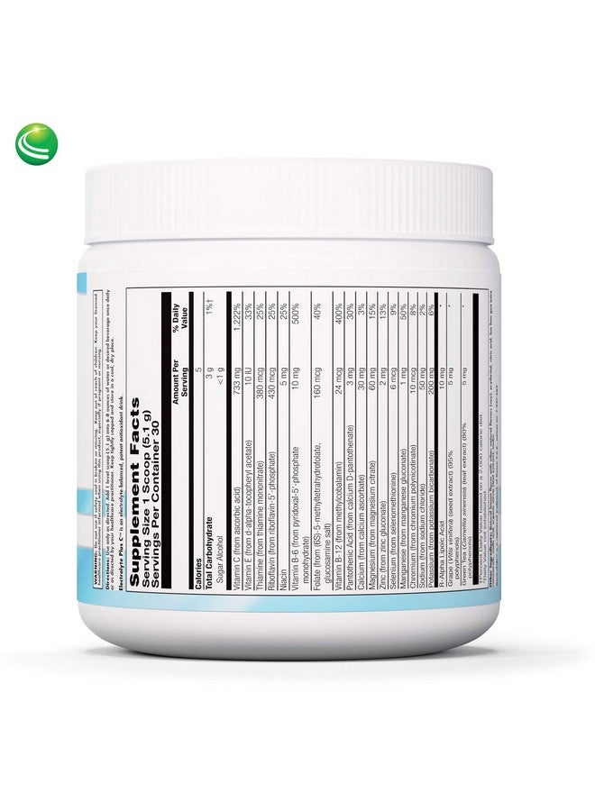 Nutra BioGenesis Electrolyte Plus C - Delicious Electrolyte Powder with Trace Minerals, Vitamins & Herbal Antioxidants - Gluten Free - 150 g - Image 2