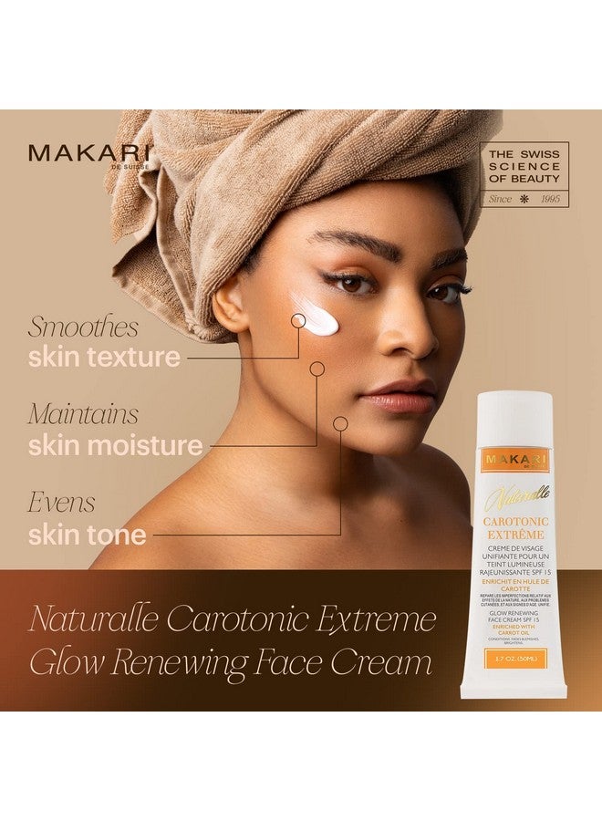 Makari Naturalle Carotonic Extreme Glow Renewing Face Cream Spf15 (1.7 Oz) | Brightens, Moisturizes, And Rejuvenates Skin | Helps Diminish Acne, Control Oily Face, And Minimize The Appearance Of Aging - Image 2