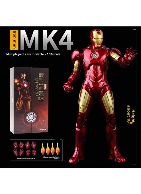 Zhongdong Iron Man Hand-made MK85 Marvel 3 Avengers 2 Mark 50 Luminous Action Figure Model Toy-Color:Iron Man Mk4 Luminous Version 1907-04