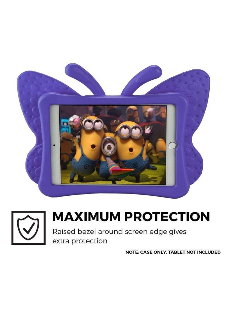 ELTRAZONE iPad Mini Case, iPad Mini 2 Case, iPad Mini 4 Case for Kids, Adorable Butterfly Wings Doubles as Kickstand Carrying Tablet Protective Case Cover for iPad mini 1/2/3/4 - Purple - Image 4
