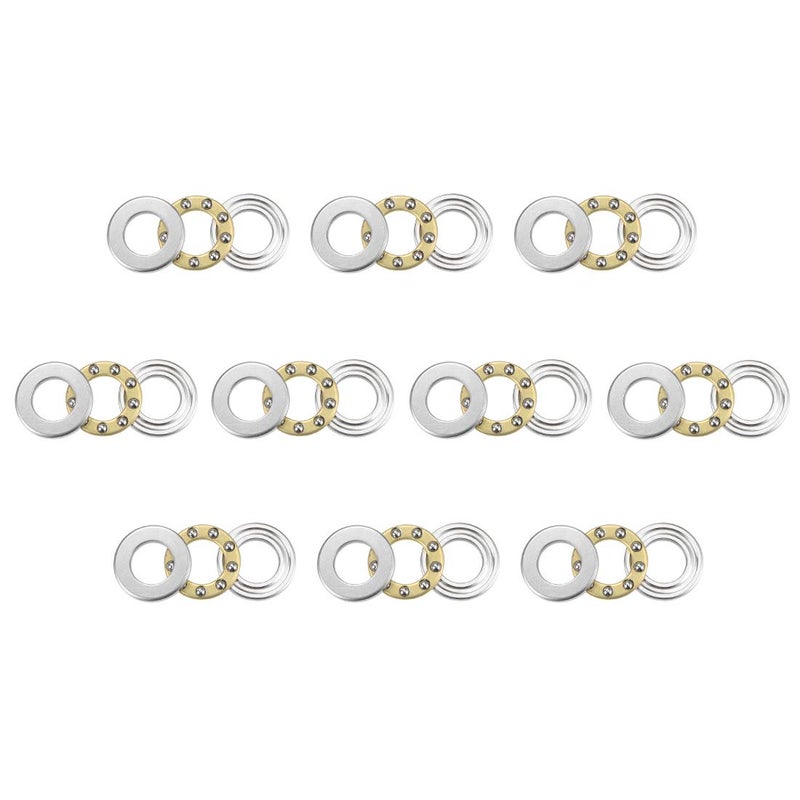 uxcell F6-14M Thrust Ball Bearings 6mm x 14mm x 5mm Chrome Steel Single Direction 10pcs - Image 1