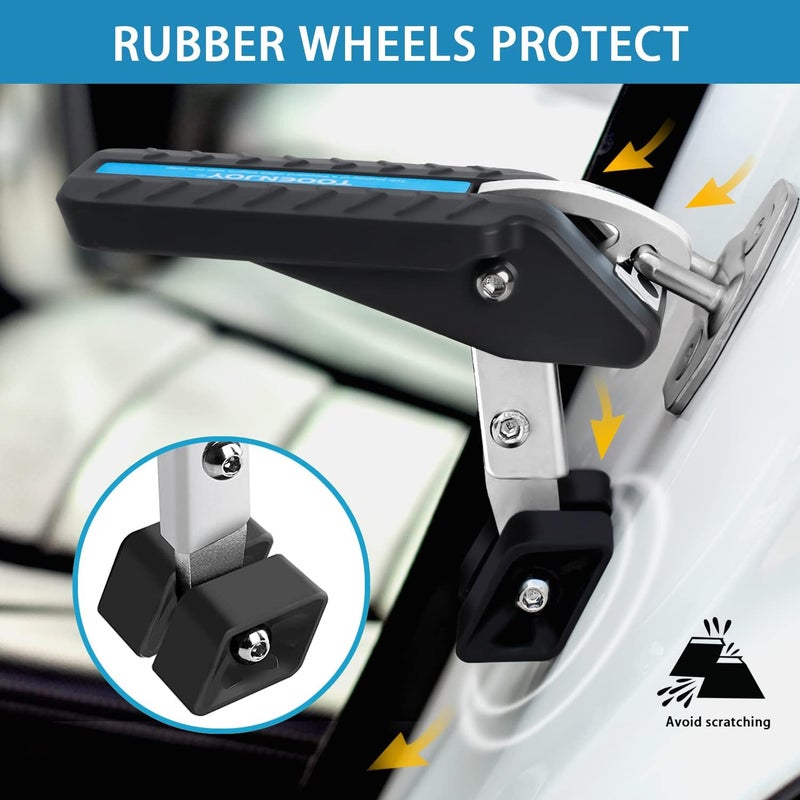 TOOENJOY Universal Car Door Step with 5 Adjustable Angles - Foldable Pedal for Easy Roof Access - Image 3