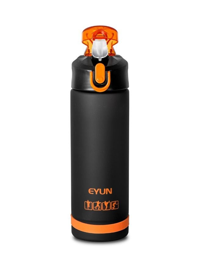 EYUN sports water bottle plastic leak proof unisex for gym office outdoor school with straw 750ml orange - Image 1