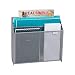 Mind Reader Vertical File Storage Desktop Organizer Wall Mount Office Metal Mesh 125L x 375W x 115H Silver - Image 2
