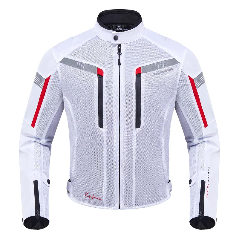 Zyxformis Motorcycle Jacket for Men, CE Armored Mesh Motorbike Jacket for Summer, Breathable Protective Gear for Motorcycling - Image 1