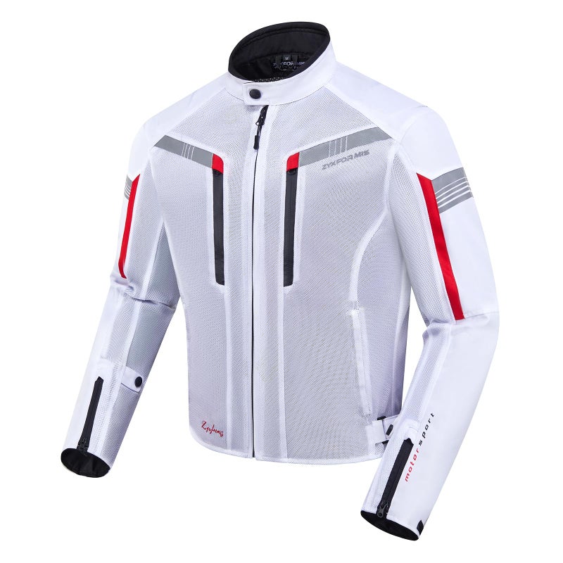 Zyxformis Motorcycle Jacket for Men, CE Armored Mesh Motorbike Jacket for Summer, Breathable Protective Gear for Motorcycling - Image 2