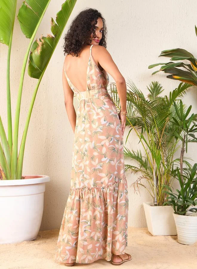 ساسافراس Floral Print Maxi Dress