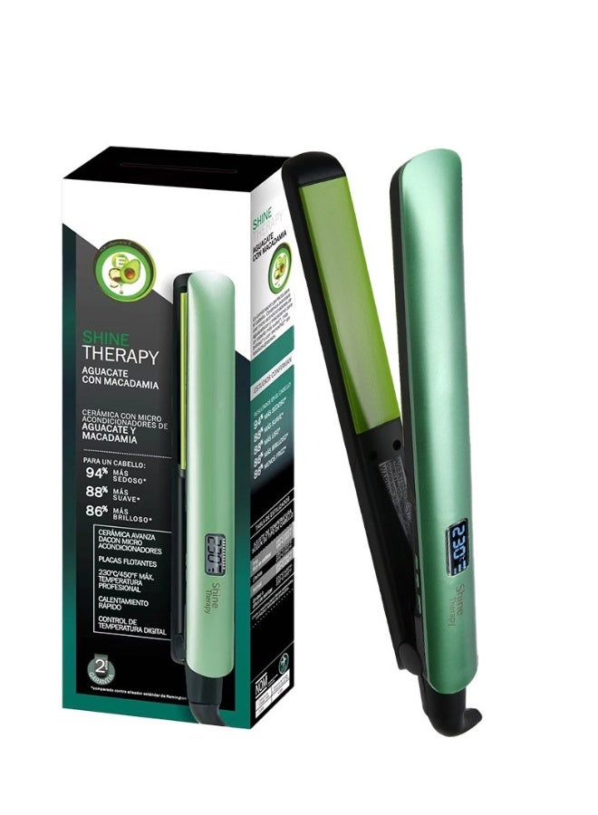 Wave plate splint ceramic fast heating constant temperature straight plate clip does not damage the hair lazy straight hair clip hair straightener (green) - Image 5