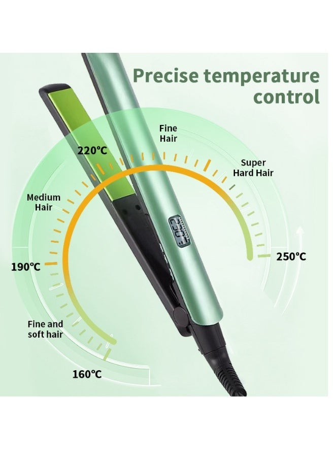 Wave plate splint ceramic fast heating constant temperature straight plate clip does not damage the hair lazy straight hair clip hair straightener (green) - Image 4