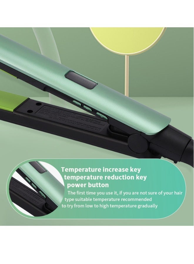 Wave plate splint ceramic fast heating constant temperature straight plate clip does not damage the hair lazy straight hair clip hair straightener (green) - Image 3