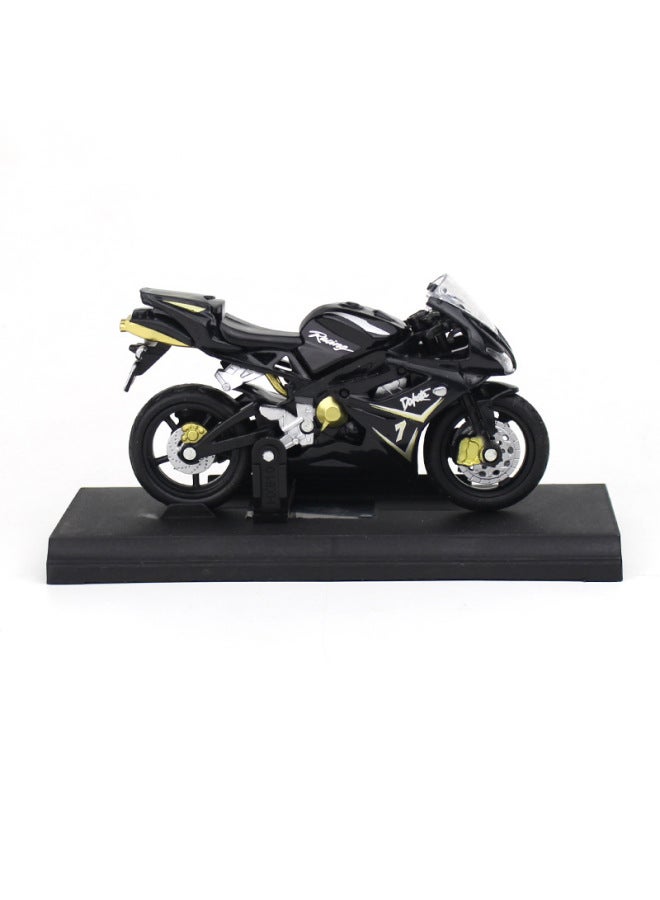 Creative Alloy Motorcycle Model Cake Decoration Women's Clothing Motorcycle Toy Car Model Decorative Ornament For Girls-Color:UK Racing Black  - Image 1