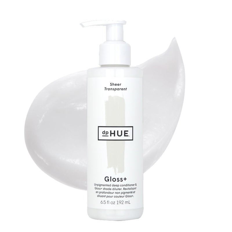 dpHUE Gloss+, Sheer - 6.5 oz (8-12 Applications) - Unpigmented Deep Conditioner & Shade Diluter - Paraben, SLS & SLES Sulfate Free - Vegan, Leaping Bunny Certified - Image 1